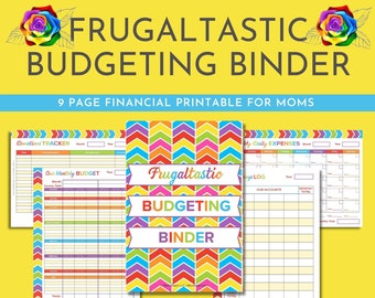 Planificateur budgétaire frugaltastique imprimable | Journal d'épargne | Suivi du paiement de la dette | Suivi des factures | Suivi des dépenses | 8,5 x 11 | Format lettre PDF