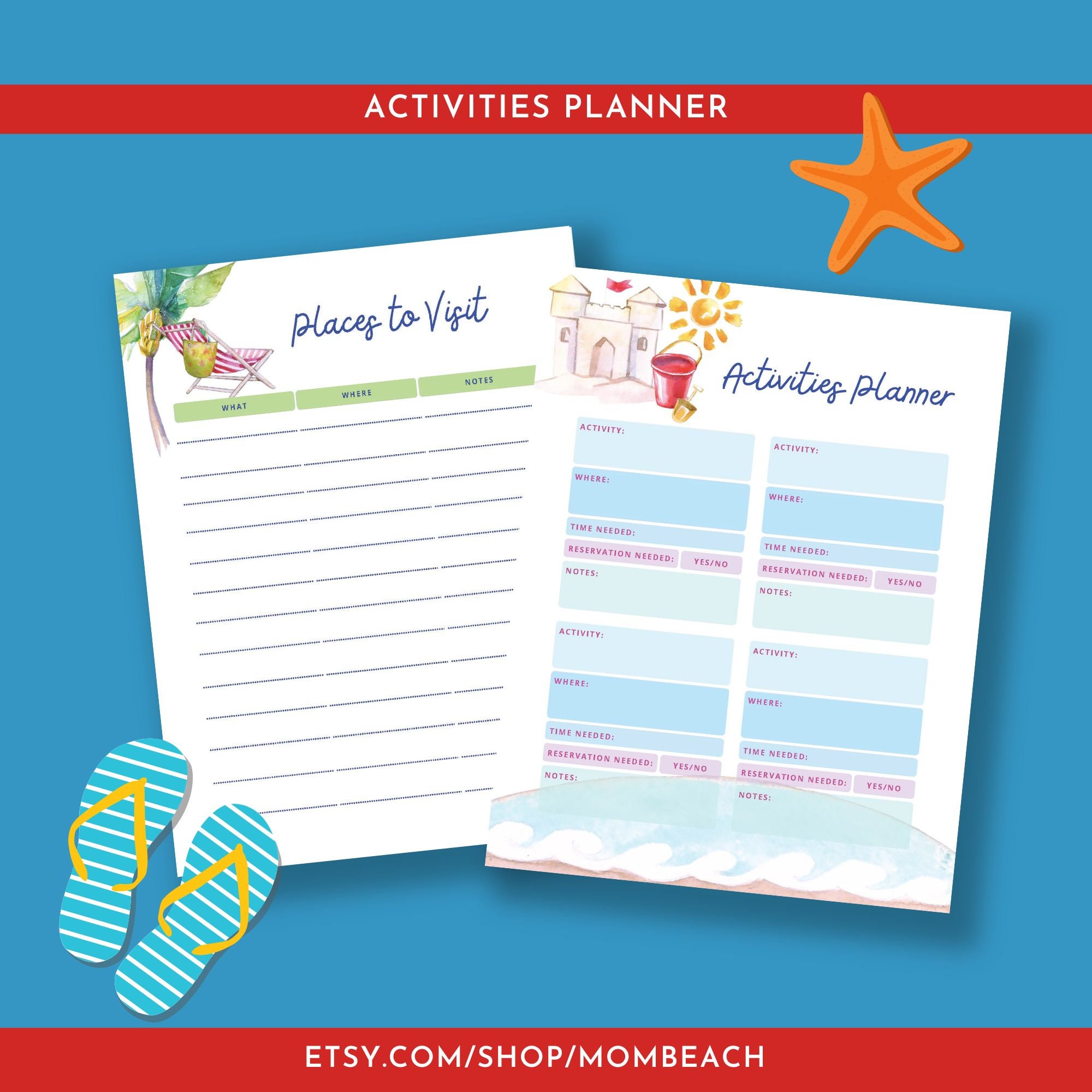 Beach Vacation Planner | Travel Tracker | Vacation Planning | Vacation ...