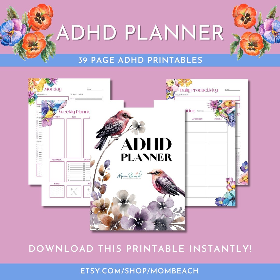 ADHD Planner | Daily Focus | Daily Productivity | Daily Routine ...