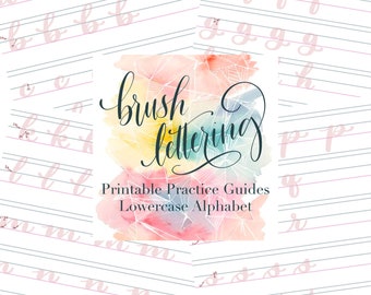 Anfänger Brush Lettering Übungsblätter | Kleinbuchstaben | druckbar | Moderne Kalligraphie Übungsblätter | Digitaler Download