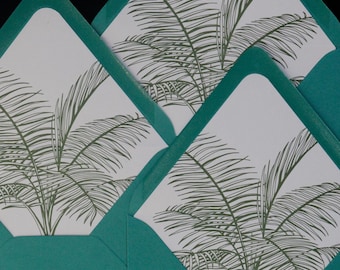 Palm Tree Envelope Liners: Destination Wedding Invitations