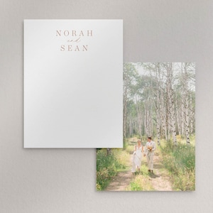 Hochzeit Dankeskarten + Umschläge, personalisierte Foto Dankeschön Notizen, moderne Dankeschönkarten, Danksagung Fotografie, bearbeitbare Vorlage