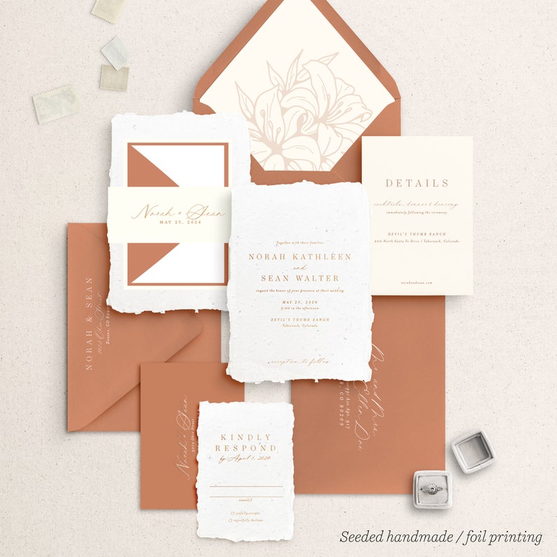 The Nouveau Suite Wedding Invitations / SAMPLES image 10