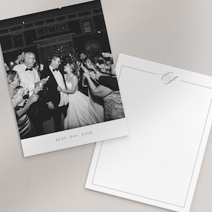 Hochzeit Dankeskarten + Umschläge, personalisiertes Foto Dankeschön, elegante Dankeskarten, Dankeschön für die Fotografie, bearbeitbare Vorlage