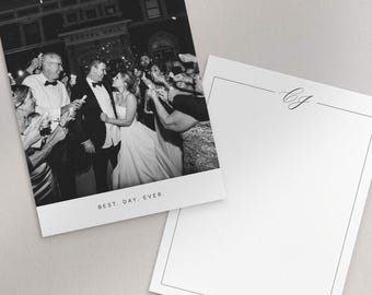 Personalized Wedding Thank You Cards: Photo Keepsake, Elegant Design