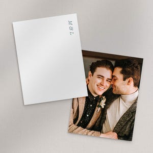 Tarjetas de agradecimiento de boda + sobres, notas de agradecimiento con foto personalizadas, tarjetas de agradecimiento modernas, agradecimientos con fotografía, plantilla editable