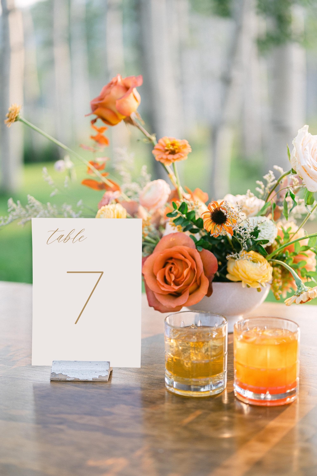 Wedding Table Numbers • 5x7" Double Sided Printed Table Numbers ...