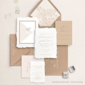 The Carta Bella Suite Wedding Invitations / SAMPLES Seeded Handmade