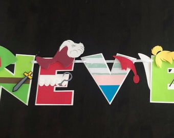 Neverland Party Letter Art Banner Peter Pan Party Banner Etsy
