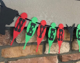 Neverland Party Letter Art Banner Peter Pan Party Peter Pan Etsy