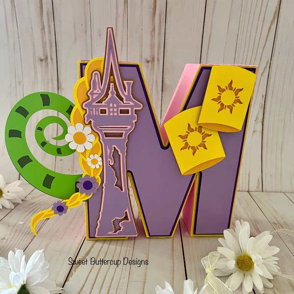 Rapunzel Party 3D Letters and Numbers, Rapunzel Party Theme Decorations ,Custom 3D letters & numbers
