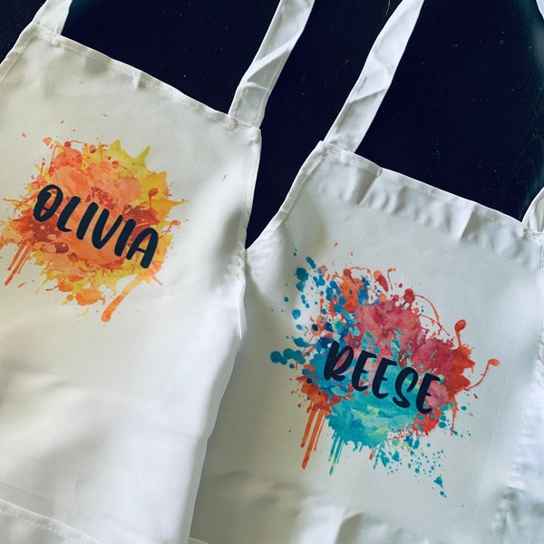 Paint Aprons, Paint Party Aprons, Painting Party Favors, Paint Party Theme