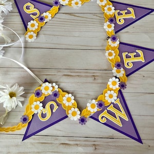 Rapunzel Pennant Banner, Rapunzel Party Decorations
