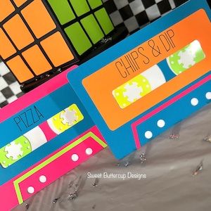 80&#39;s Party Food Tents, I love the 80&#39;s, Old School Party, Throwback Party, Neon Party