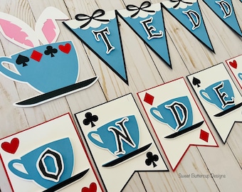 Wonderland Banner, Wonderland Decor- Customizable