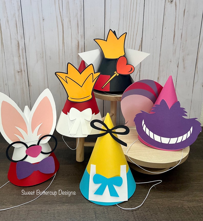 Mad Hatter Party Hats, Wonderland Theme, 1st Birthday - Etsy
