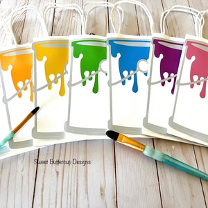 Paint Party Goody Bags, Art Party Goody Bags, Rainbow Party