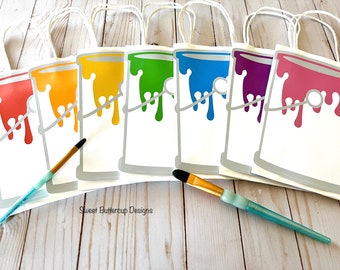 Paint Party Goody Bags, Art Party Goody Bags, Rainbow Party