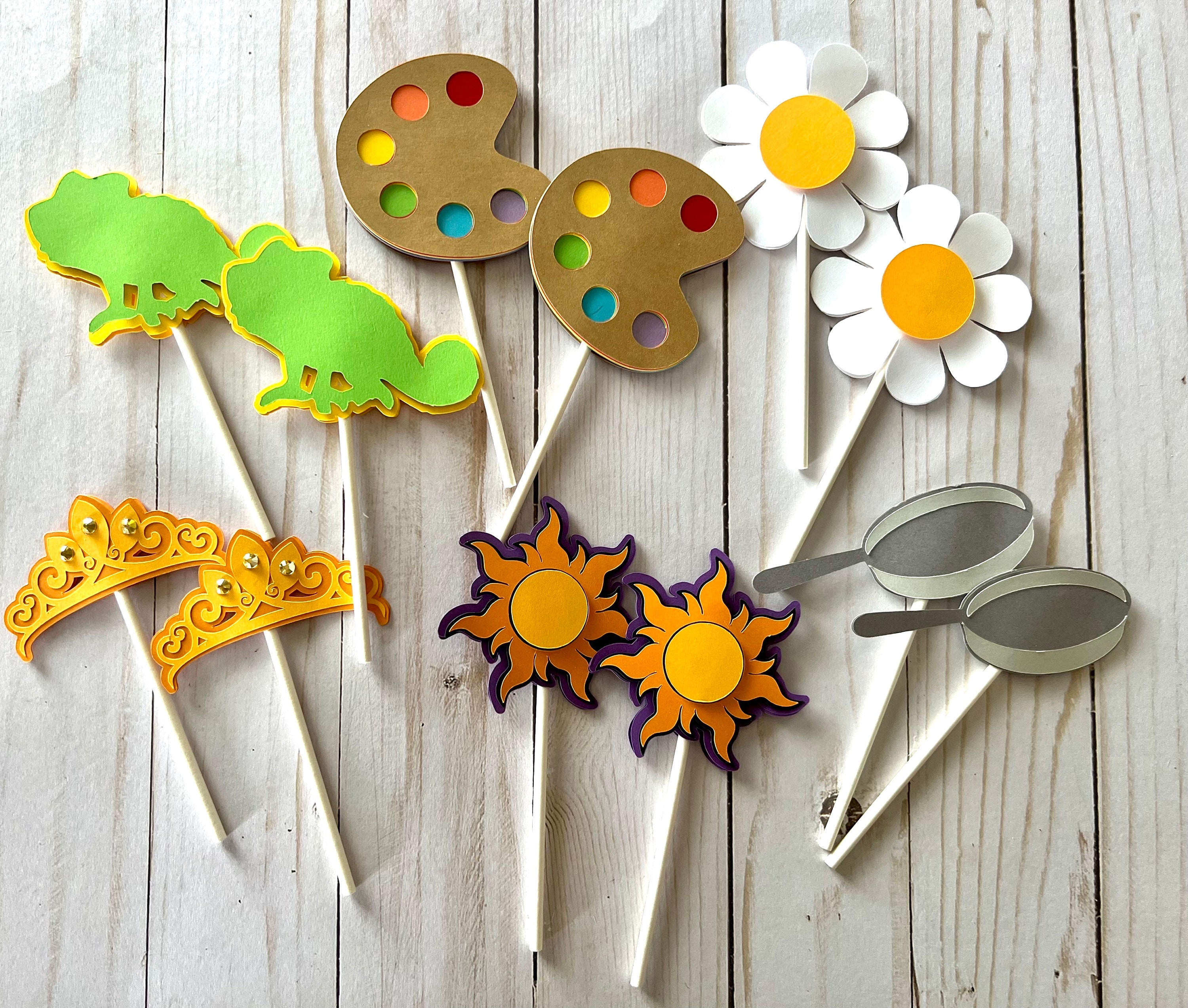 Rapunzel Cupcake Toppers Rapunzel Party Theme Decorations