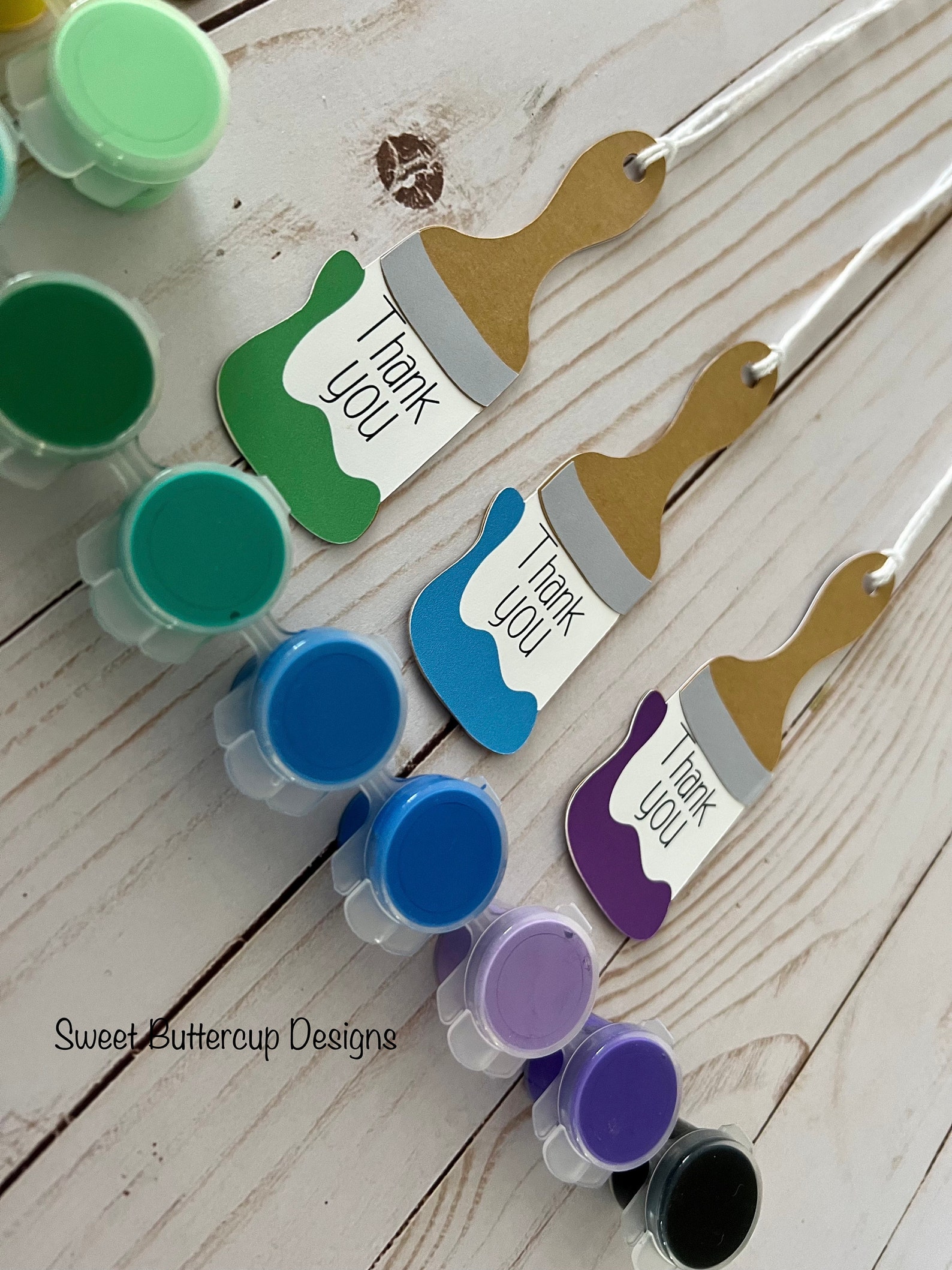 Paint Party Thank You Tags/painting Party Favor Tags/paint Etsy