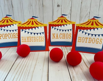 Circus Party Food Tents, Customizable Carnival Decorations
