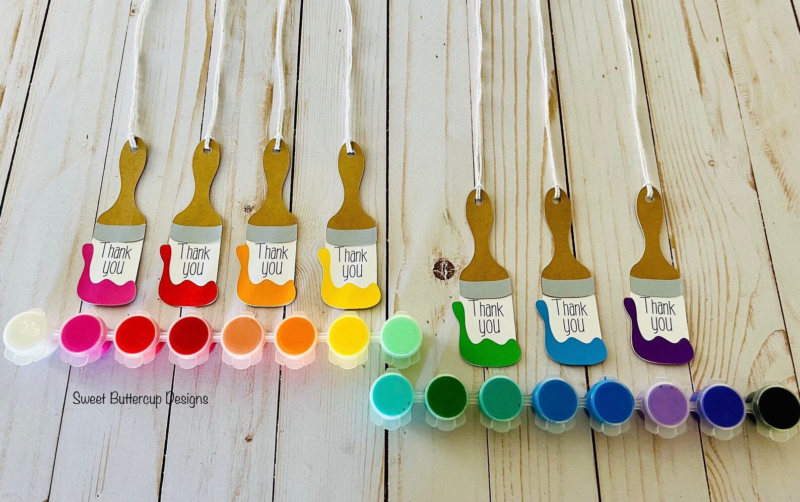 Paint Party Thank You Tags/painting Party Favor Tags/paint Etsy