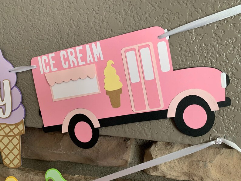 Ice Cream Party Banner/ Ice Cream Birthday Banner/ Ice Cream - Etsy