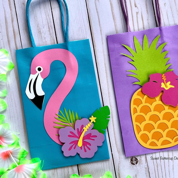 Tropical Goody Bags, Luau Party Decorations , Hawaiian Party