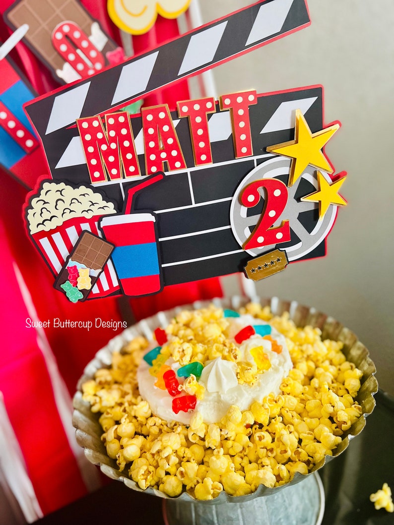 Movie Night Food Markers, Concession Stand Signs, Customizable Set of 3 Bild 5