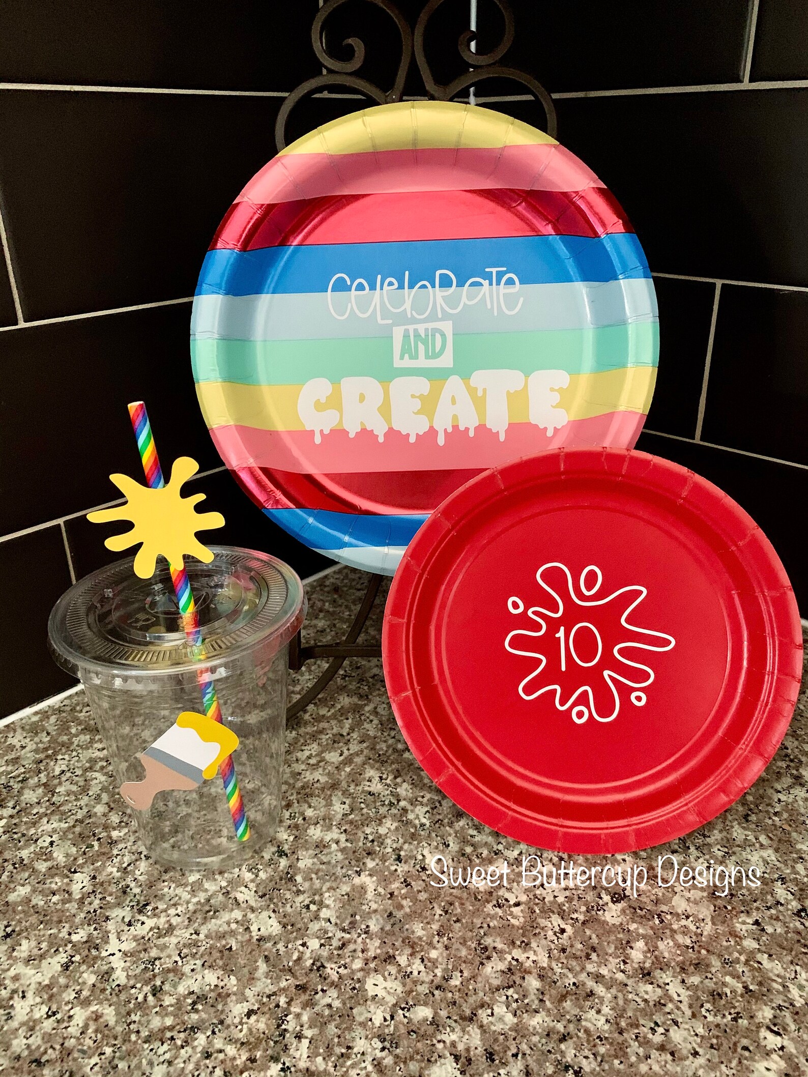 Paint Party Bucket Paint Favor Buckets Rainbow Party Art Etsy