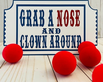 Circus Table Sign, Circus Centerpiece Sign- Customizable Colors
