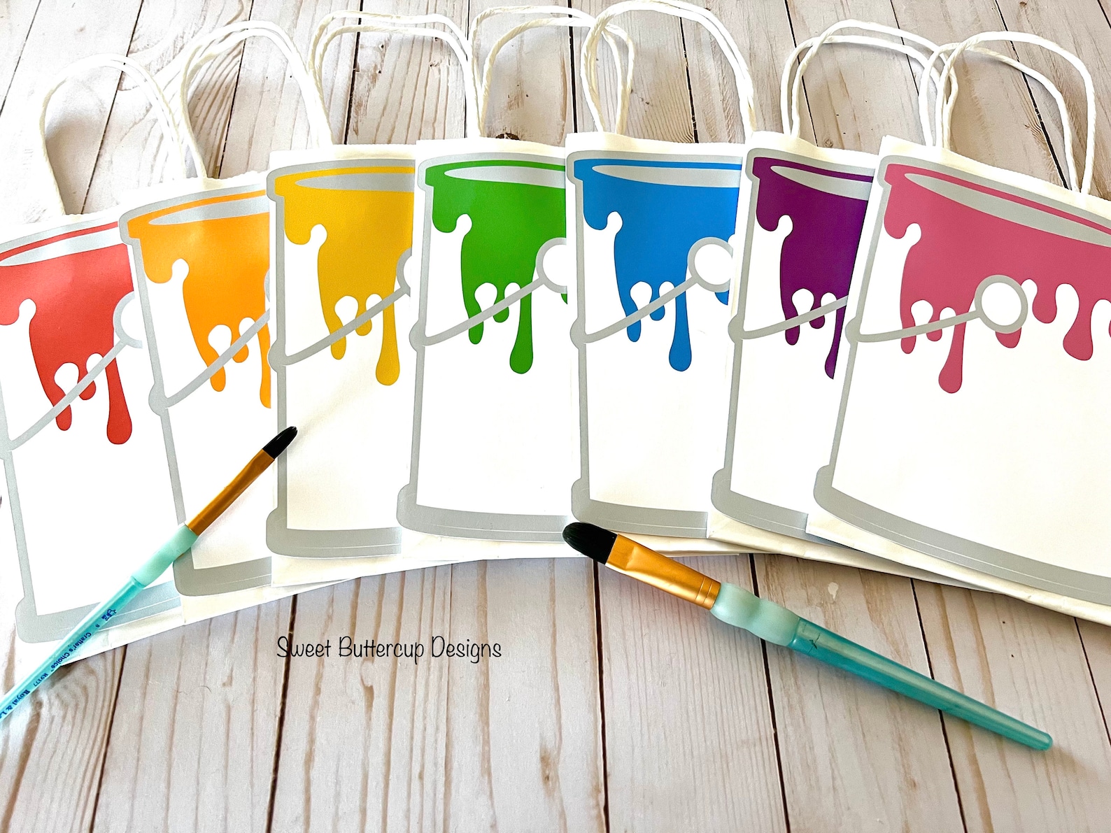 Paint Party Thank You Tags/painting Party Favor Tags/paint Etsy
