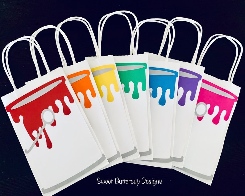 Paint Party Goody Bags Art Party Goody Bags Rainbow Party Etsy