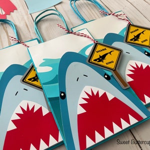 Shark Party Bag, Shark Goody Bag, Shark Treat Bag, Shark Birthday, Shark favors, Birthday supplies