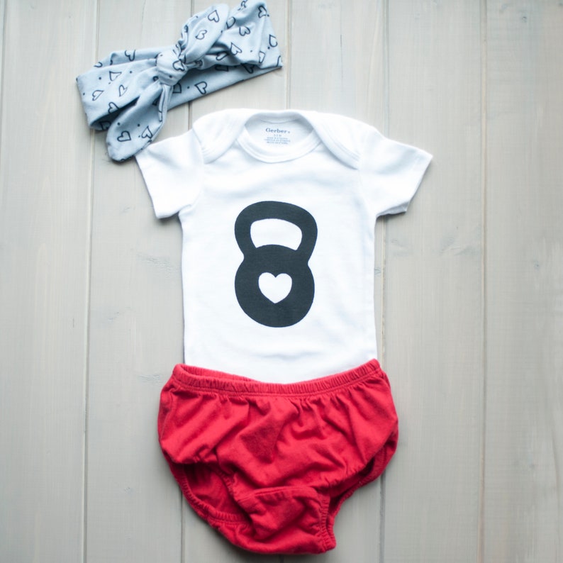 Kettlebell Baby Onesie® Baby Gym Crossfit Baby Organic Baby Etsy