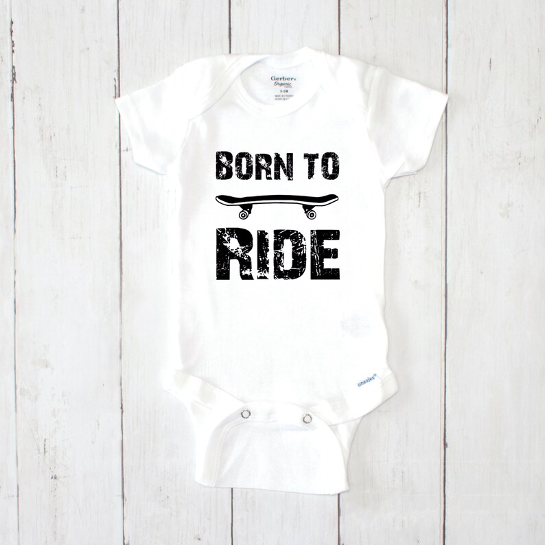 Born to Ride Skateboard Baby Onesie® Baby Onesies Funny Baby Etsy