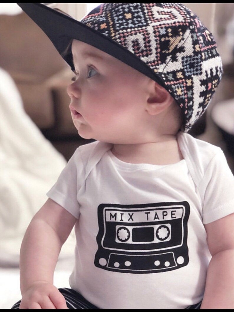Mix Tape Funny Baby Onesie® Music Baby Announcement Clothes Etsy