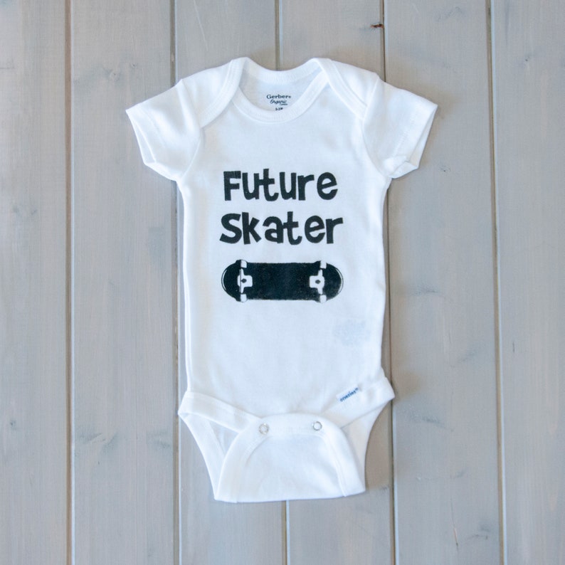 Future Skater Baby Skateboard Onesie\u00ae Baby Skate Clothes Skateboard Baby Gift