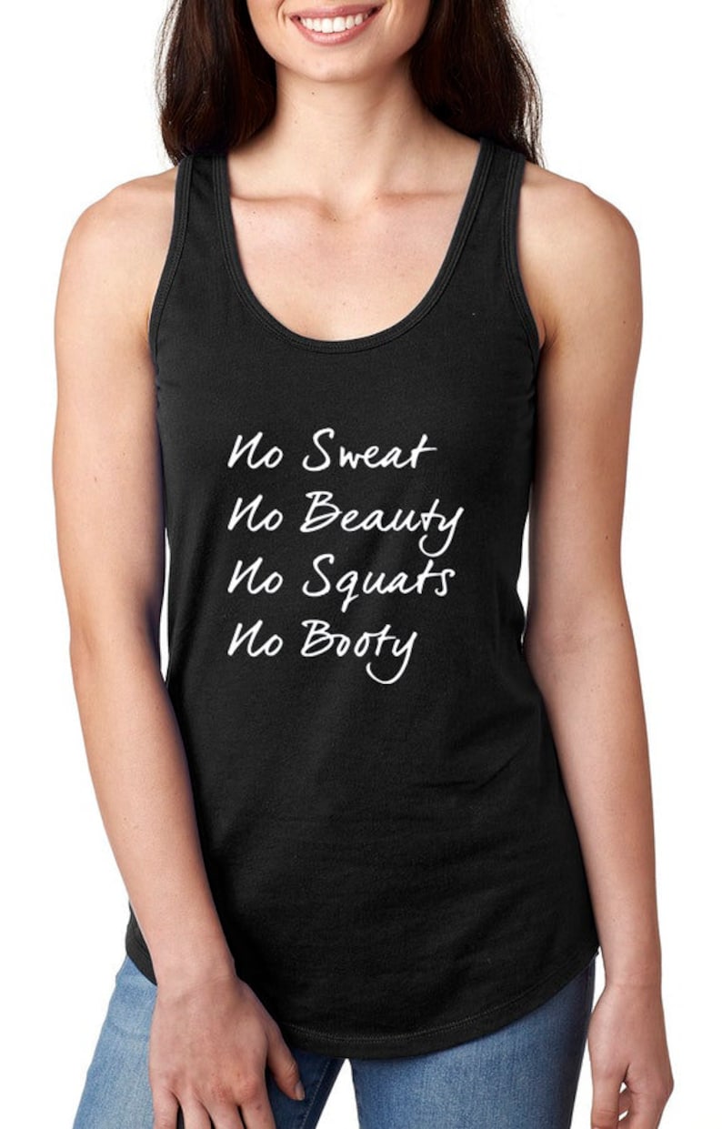 Squats Booty Funny Fitness Shirt Woman Workout Tank Top Gym Motivation