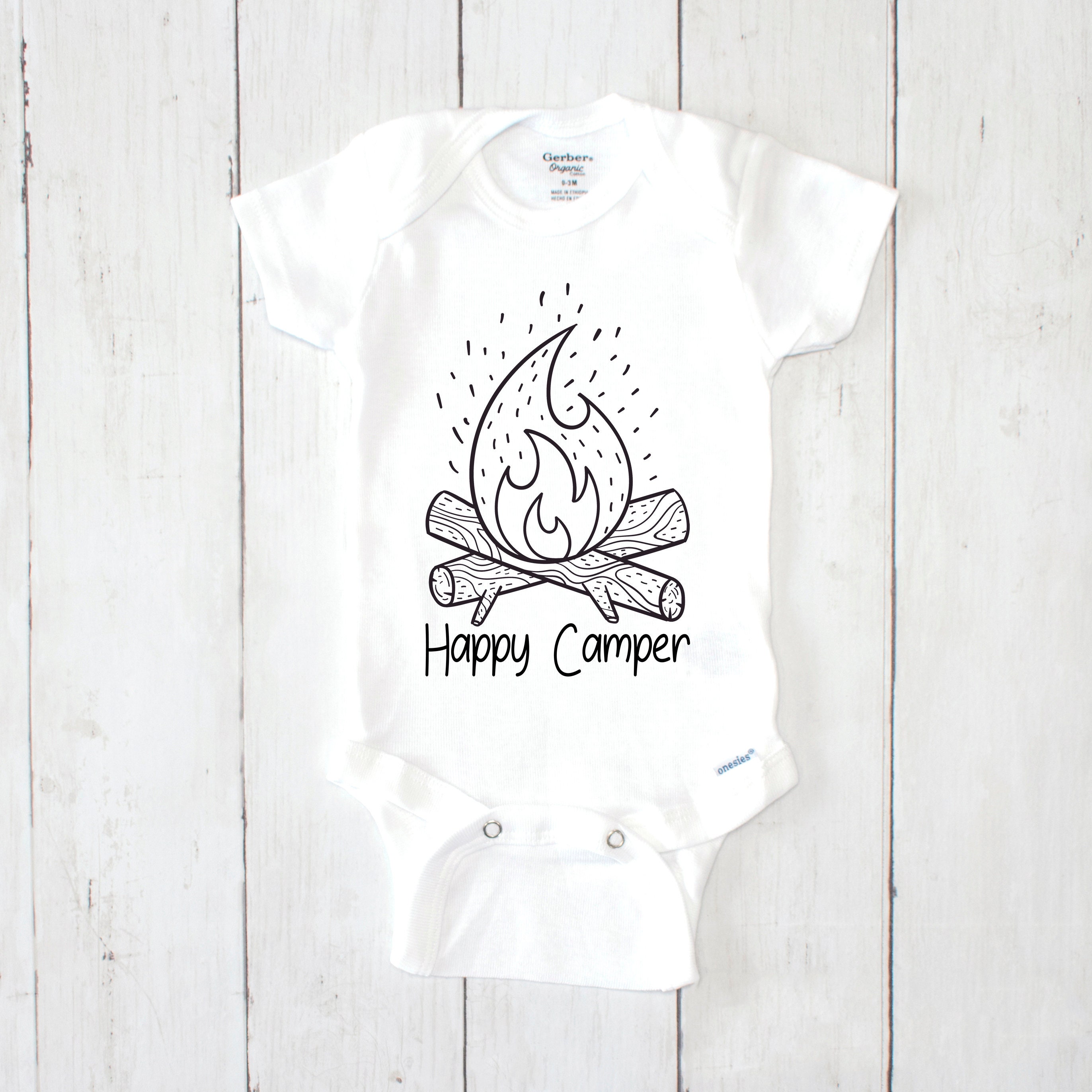 Happy Camper Baby Onesie® Nature Camp Outdoor Baby Clothes Etsy