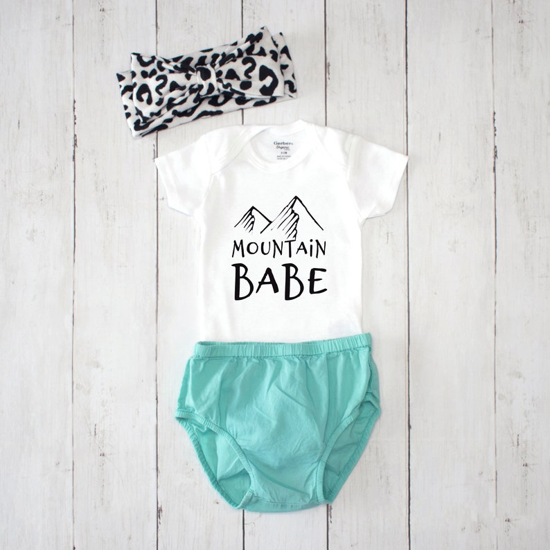Mountain Babe Baby Onesie® Outdoorsy Baby Clothes Unisex Etsy