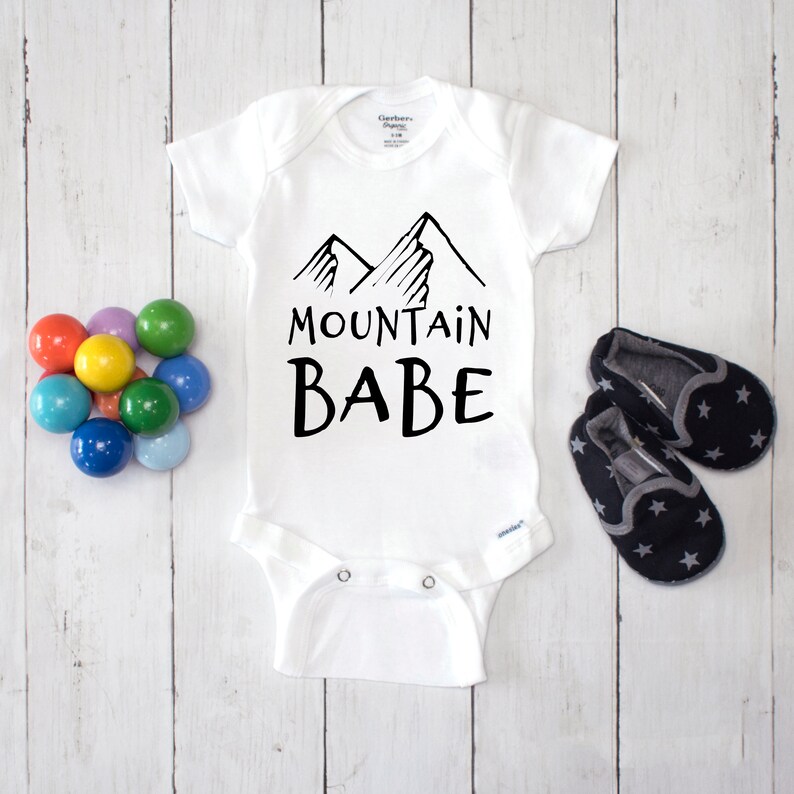 Mountain Babe Baby Onesie® Outdoorsy Baby Clothes Unisex Etsy
