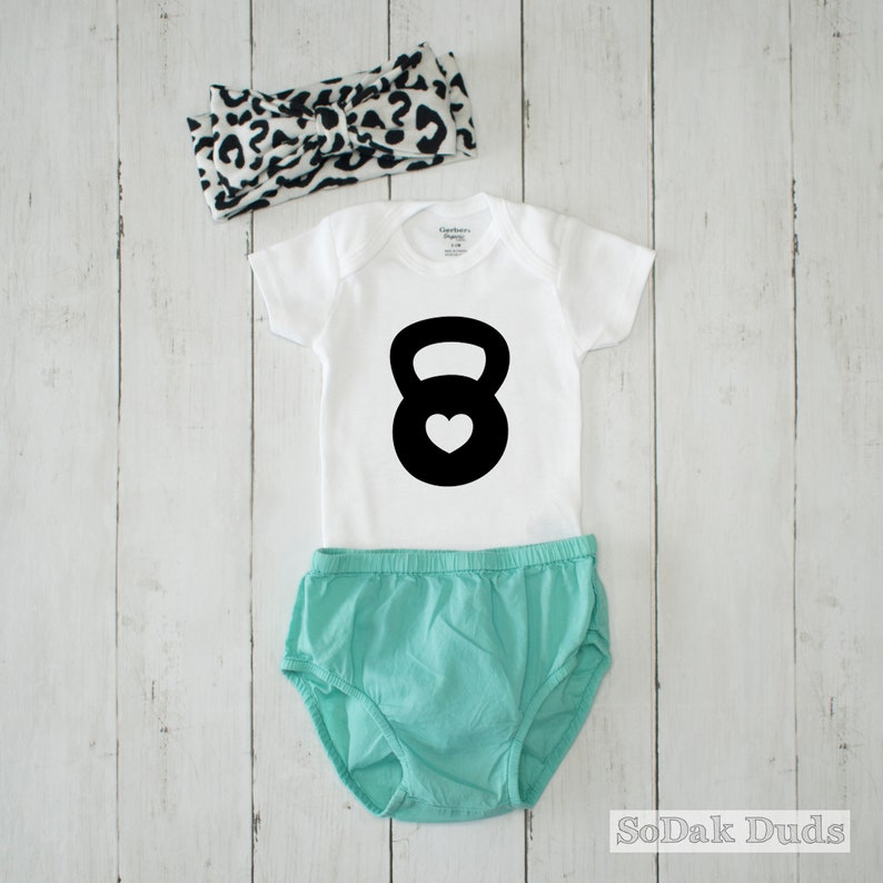 Kettlebell Baby Onesie® Baby Gym Crossfit Baby Organic Baby Etsy