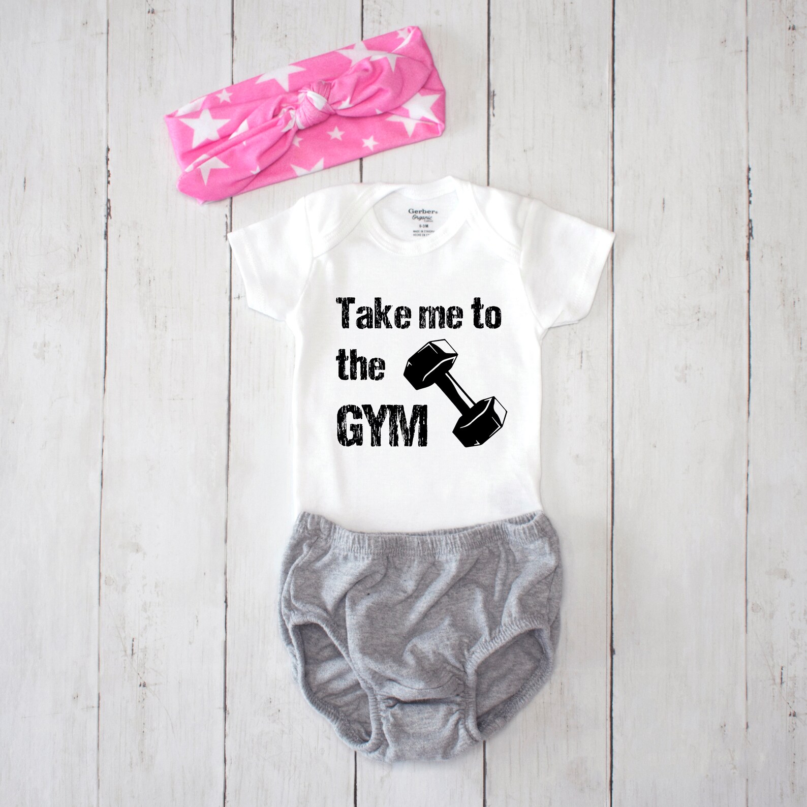 Take Me to the Gym Funny Baby Onesie® Workout Baby Clothes Etsy