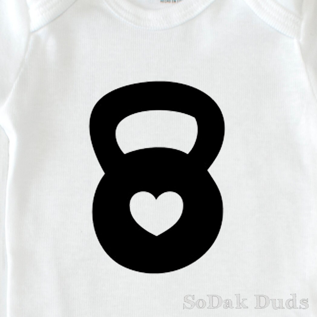 Kettlebell Baby Onesie® Baby Gym Crossfit Baby Organic Baby Etsy
