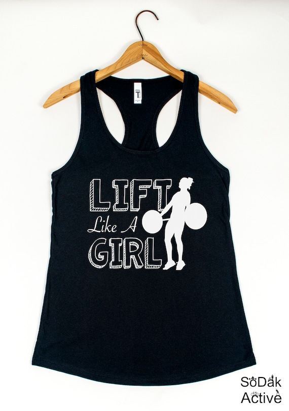 Lift Like A Girl Womens Weightlifting Tank Top Workout Motivation Strong  Woman Gift 