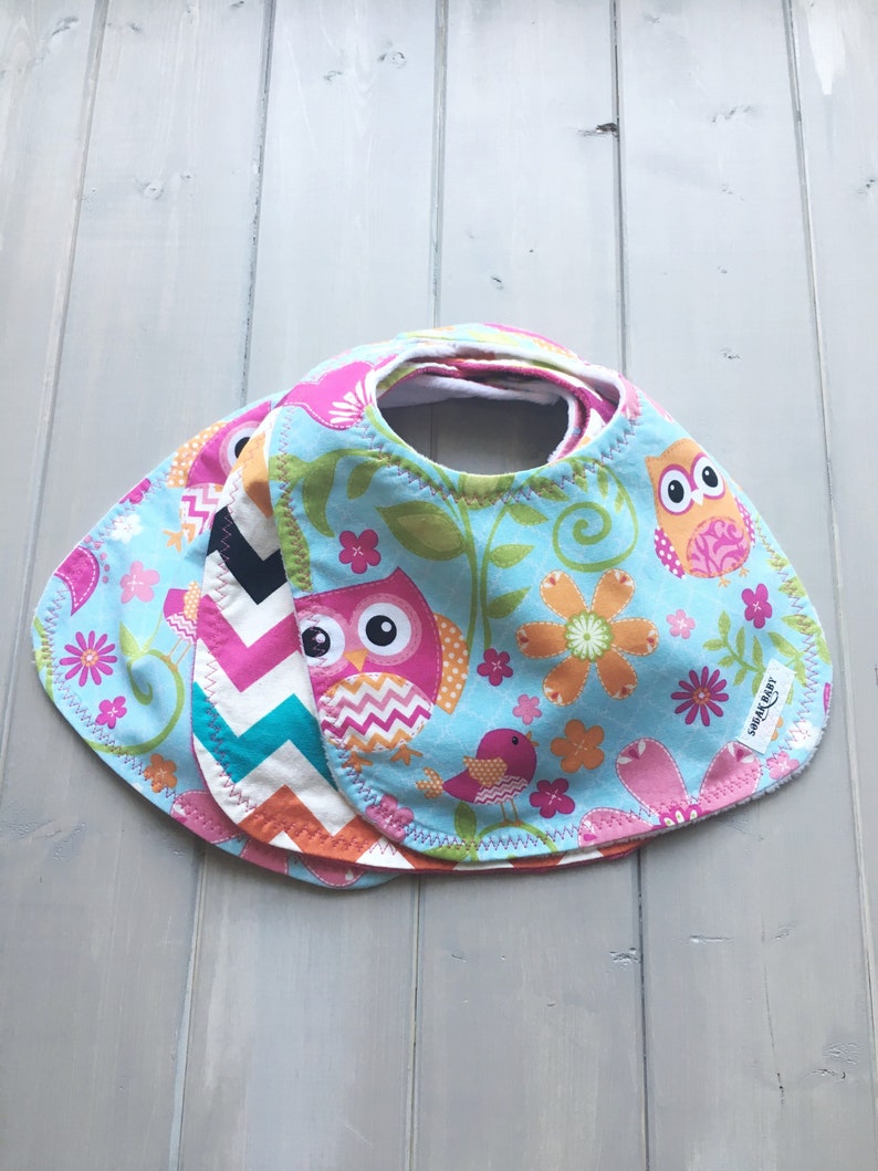 Handmade baby bibs set of 5