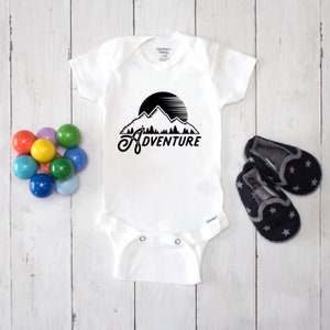 Adventure Baby Onesie® Mountain New Baby Gifts Little Explorer Nature Baby Mountain Inspire Baby Shower