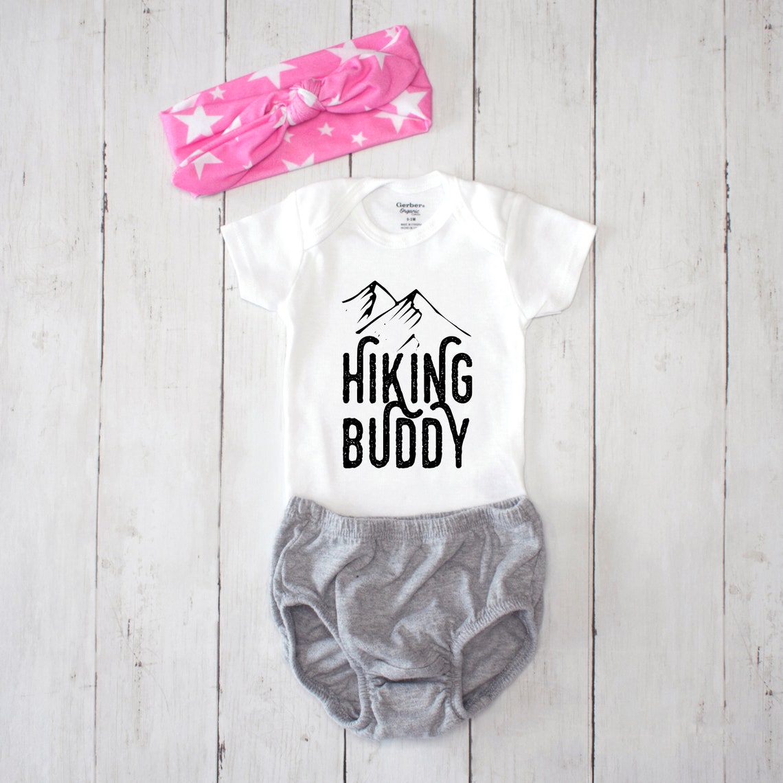 Hiking Buddy Baby Onesie® Outdoor Baby Gift Gender Neural Baby Etsy