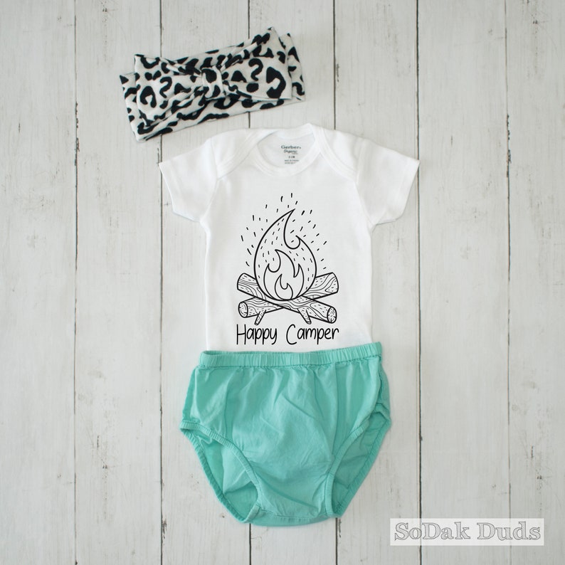 Happy Camper Baby Onesie® Nature Camp Outdoor Baby Clothes Etsy